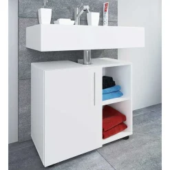 Weißer Unterschrank fürs Waschbecken 60x51x30 cm - Sua