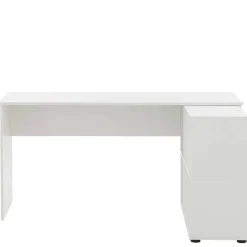 Weißer Winkel Schreibtisch mit Regal - Empire
