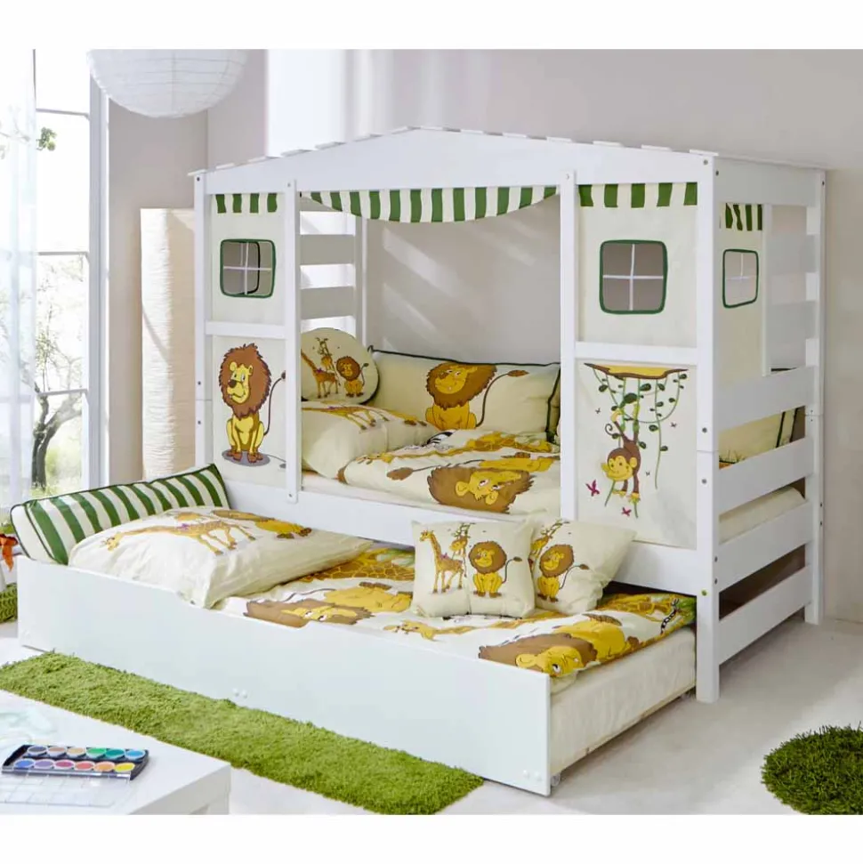 Weißes Ausziehbett Morios für Freunde