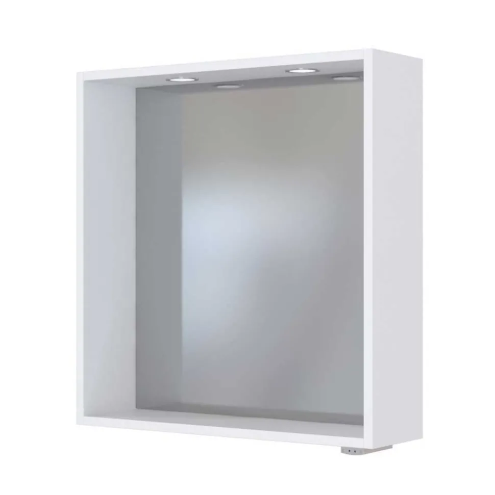 Weißes Bad Set mit Doppelwaschtisch - Enwicos I (sechsteilig)