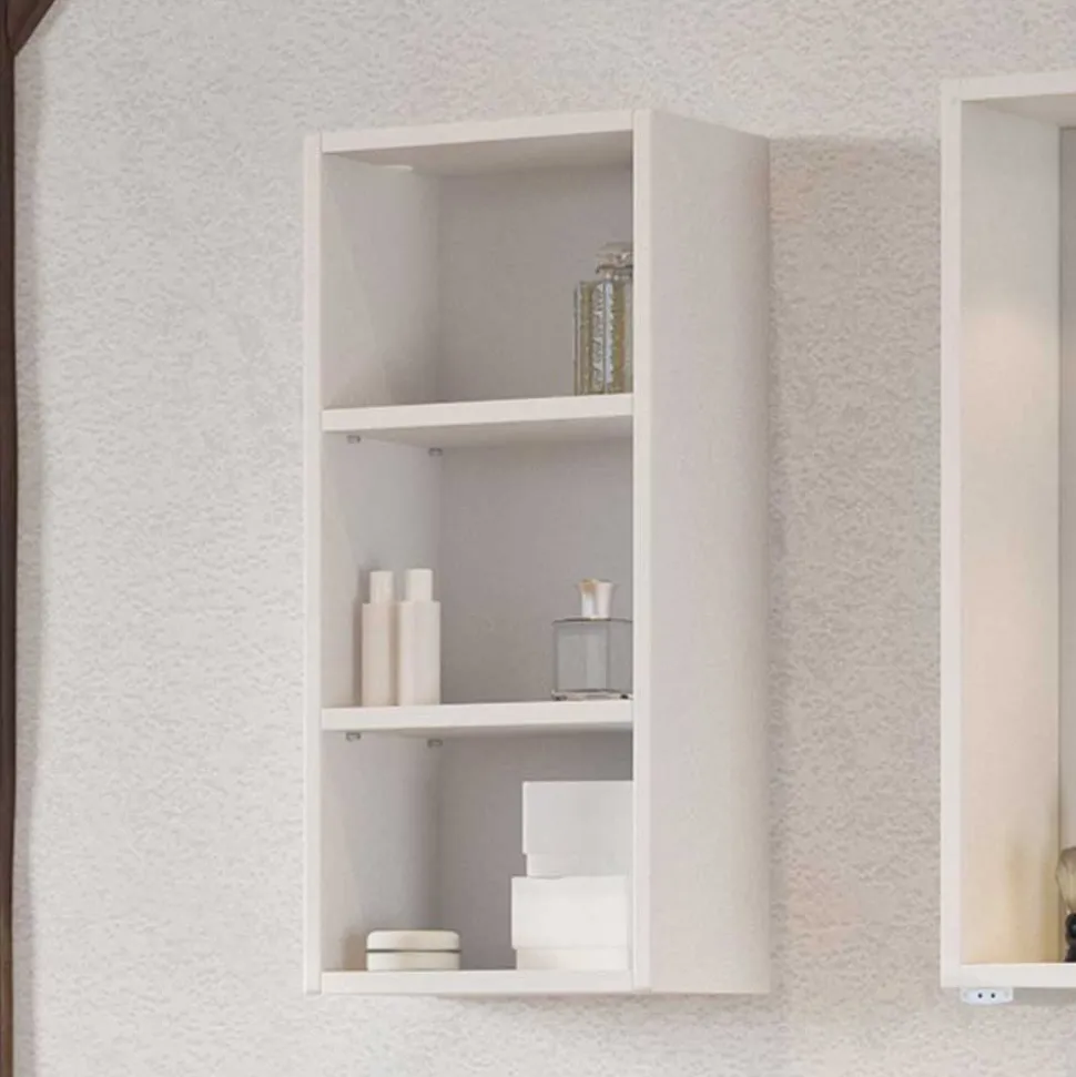 Weißes Bad Wandregal mit 3 Fächern - Enwicos