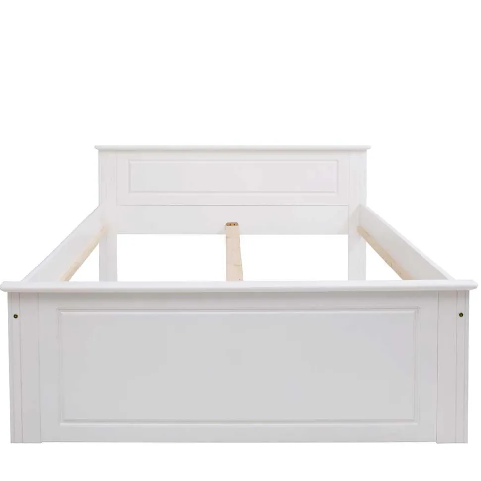 Weißes Bett & Nachttische - Velriva (dreiteilig)