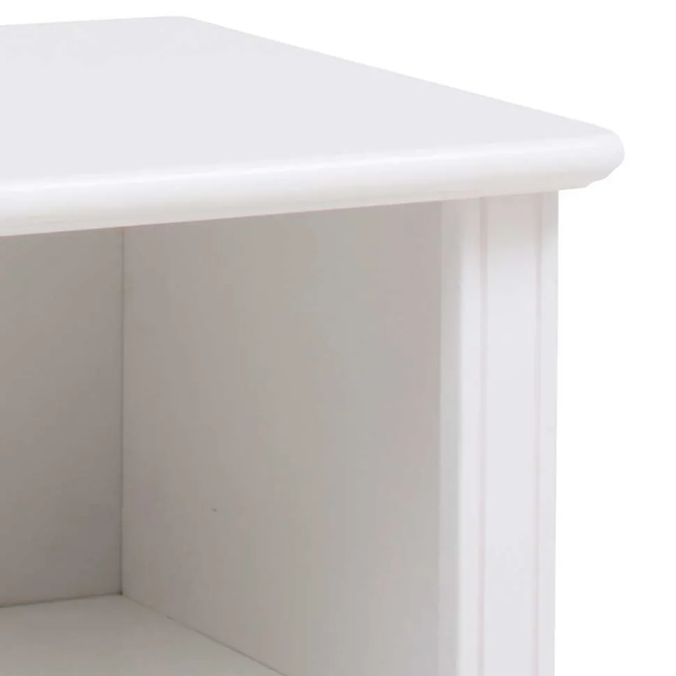 Weißes Bett & Nachttische - Velriva (dreiteilig)