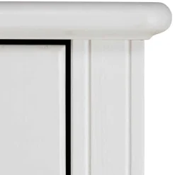 Weißes Bett & Nachttische - Velriva (dreiteilig)