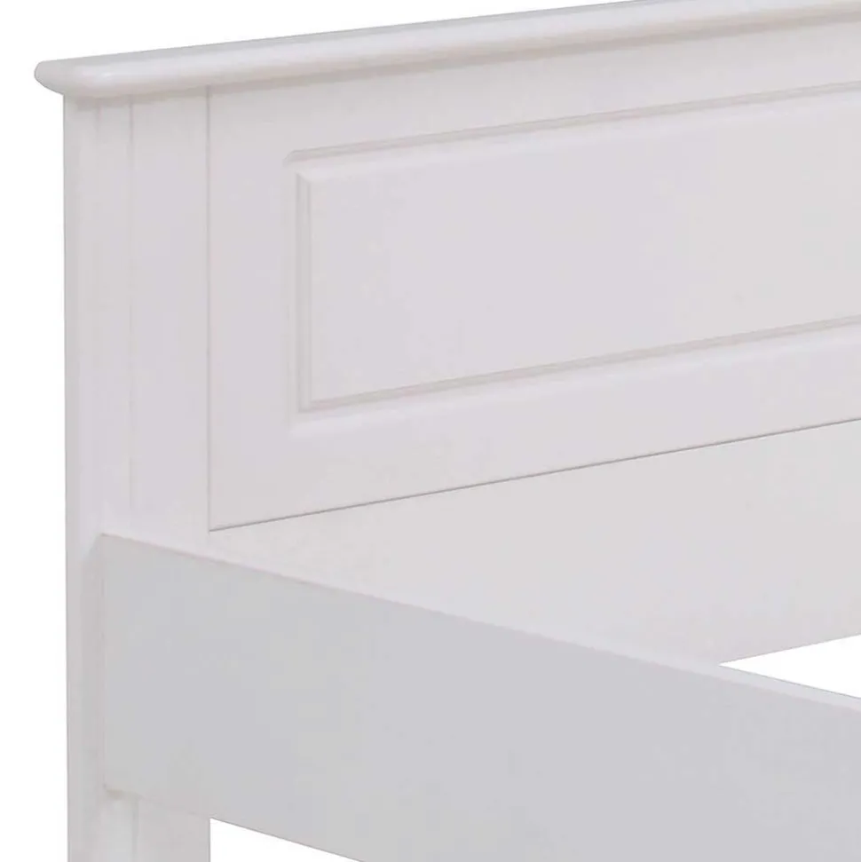 Weißes Bett & Nachttische - Velriva (dreiteilig)