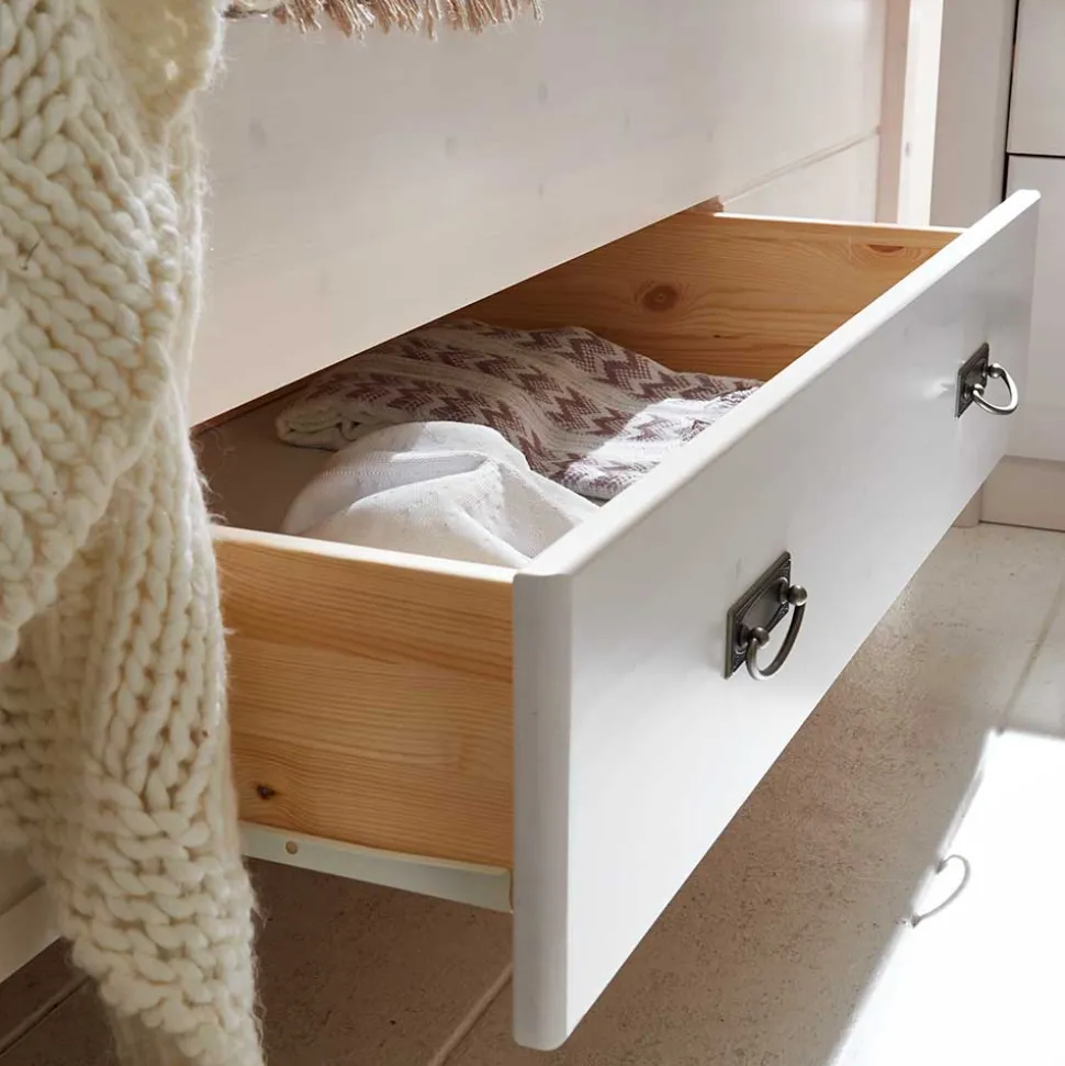 Weißes Bett als Einzelbett oder Doppelbett - Satumare