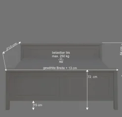 Weißes Bett als Einzelbett oder Doppelbett - Satumare
