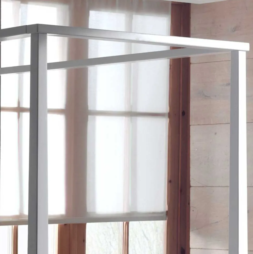 Weißes Bett Grandory mit Himmel