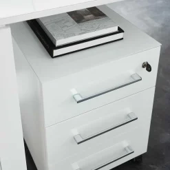 Weißes Büromöbel Set mit Schreibtisch - Fidania (zweiteilig)