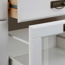 Weißes Buffet Schrank aus Kiefer massiv - Akbelev