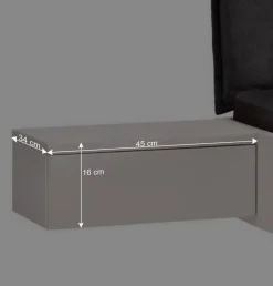 Weißes Designbett mit Stoff-Kopfteil - Fanos