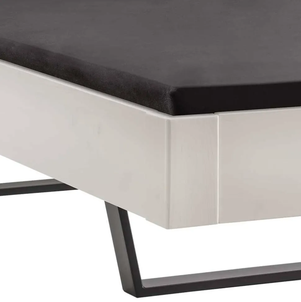 Weißes Doppelbett aus Kiefer Massivholz - Lardias