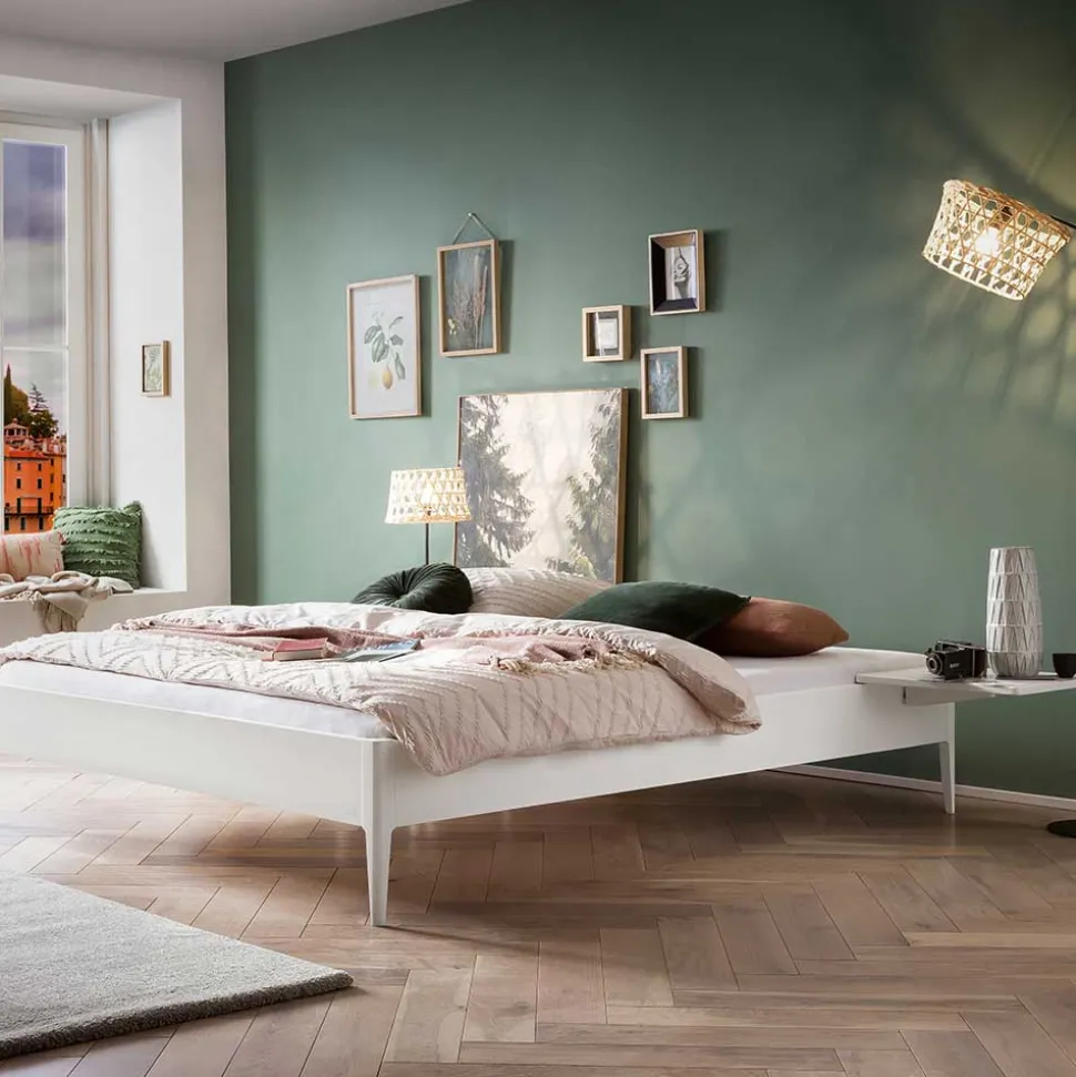 Weißes Doppelbett ohne Kopfteil - Meteora