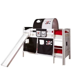 Weißes Doppelstockbett Pirat mit Rutsche - Cosenza
