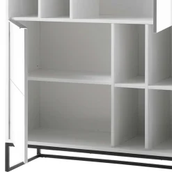 Weißes Highboard mit 8 Fächern & 2 Türen - Enkraja