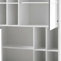 Weißes Highboard mit 8 Fächern & 2 Türen - Enkraja