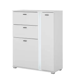 Weißes Highboard mit LED Beleuchtung - Tirol