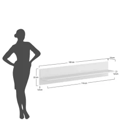 Weißes Hängeboard aus Massivholz - Presto