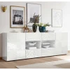 Weißes Hochglanz Sideboard 241 cm breit - Vascaub