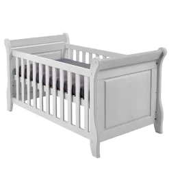 Weißes Holz Babybett inklusive Umbauseiten - Satumare