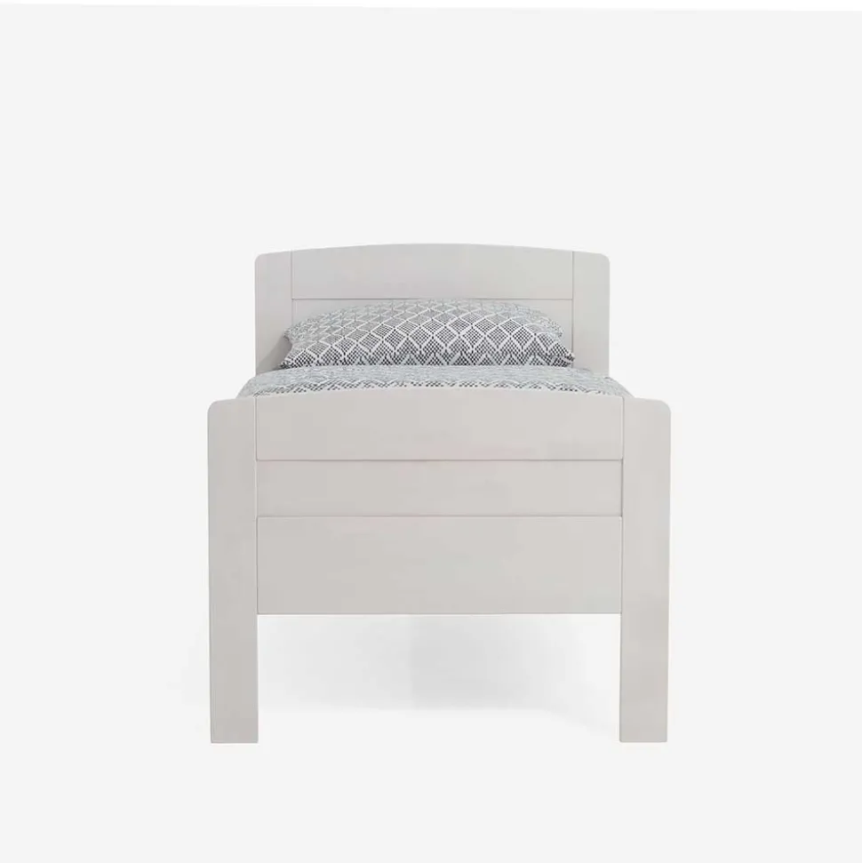 Weißes Holzbett Arbitia aus Buche massiv