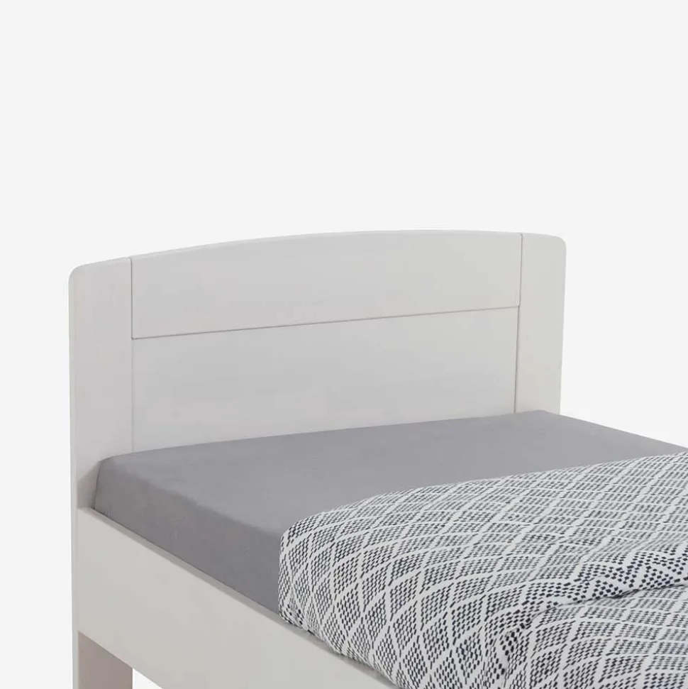 Weißes Holzbett Arbitia aus Buche massiv