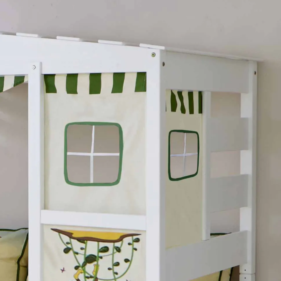 Weißes Kinderbett Xantus mit Stauraum