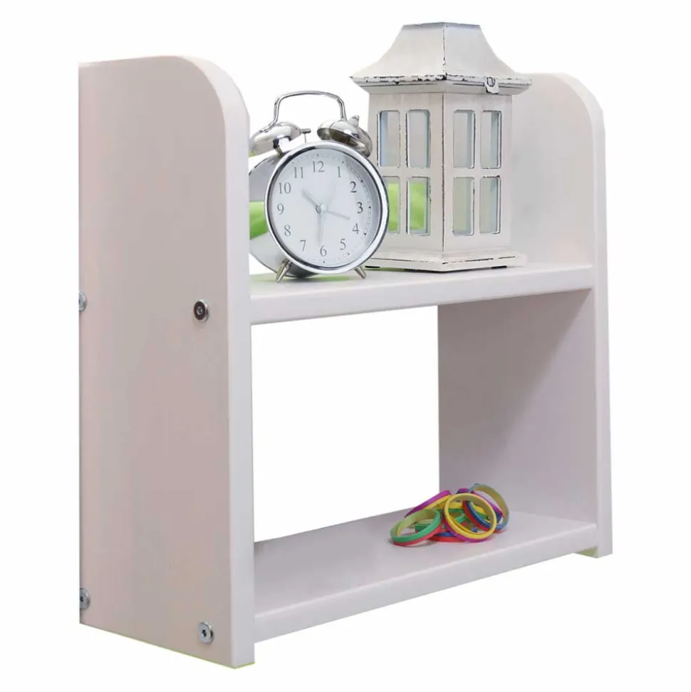 Weißes Kinderzimmer-Hochbett mit Tunnel - Catamaron