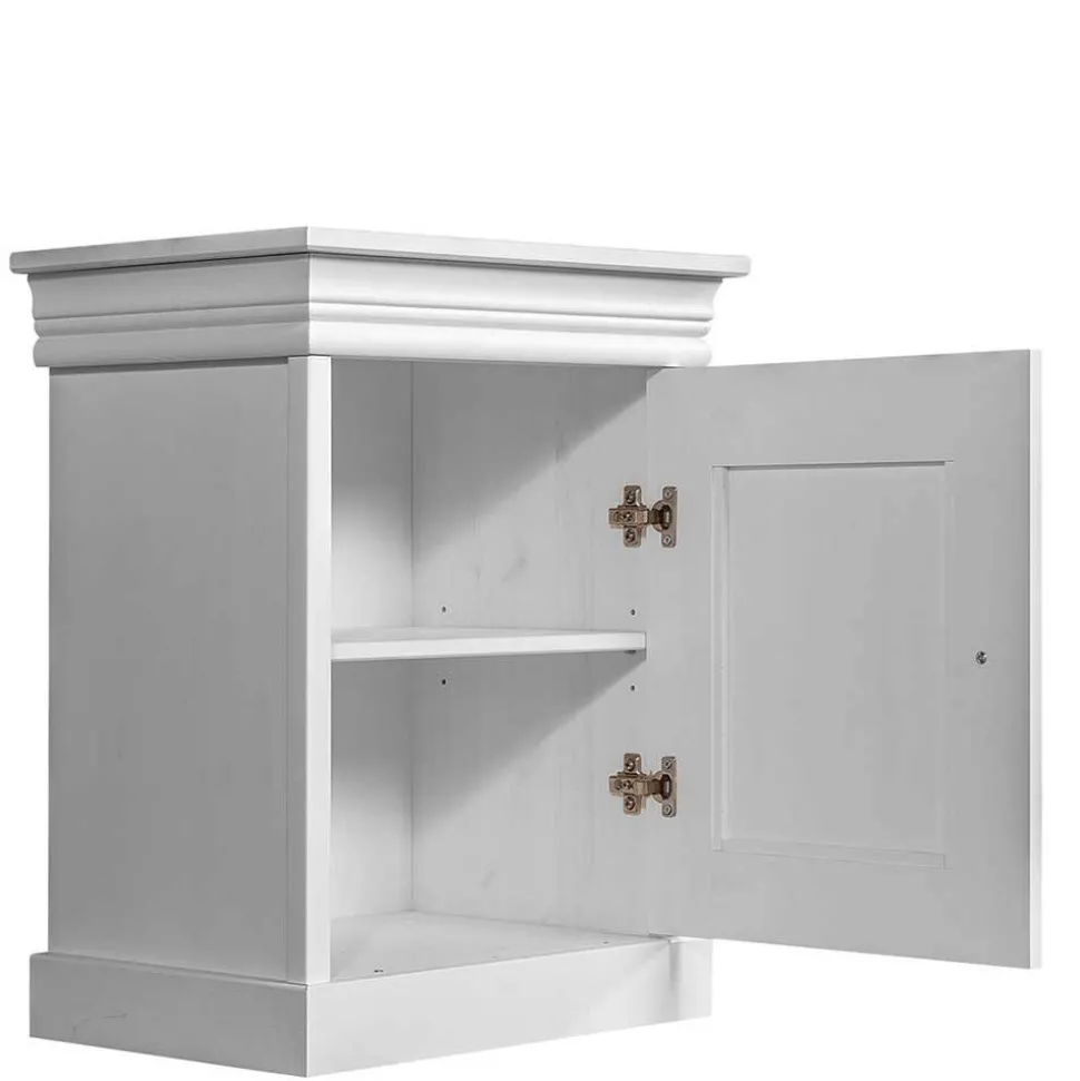 Weißes Landhausbett mit Schubladen - Presto