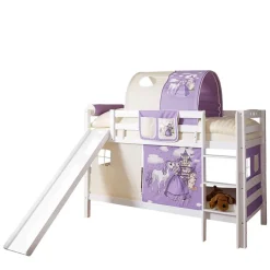Weißes Mädchen Etagenbett mit Rutsche - Stonecca