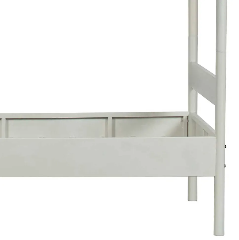 Weißes Metallbett mit Baldachin - Jenva