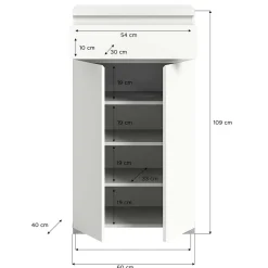 Weißes Schuh-Vertiko in modernem Design - Dany