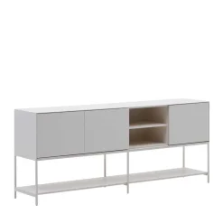 Weißes Sideboard in halboffenem Design - Dresconio