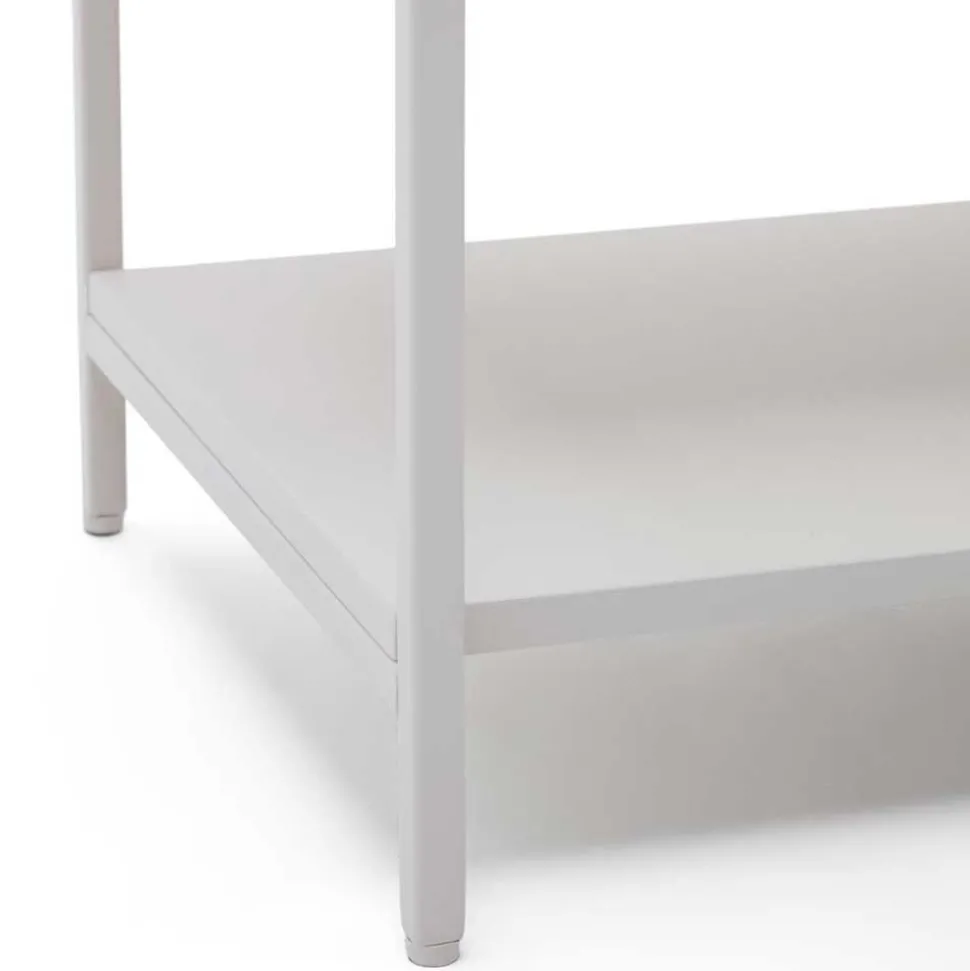 Weißes Sideboard in halboffenem Design - Dresconio