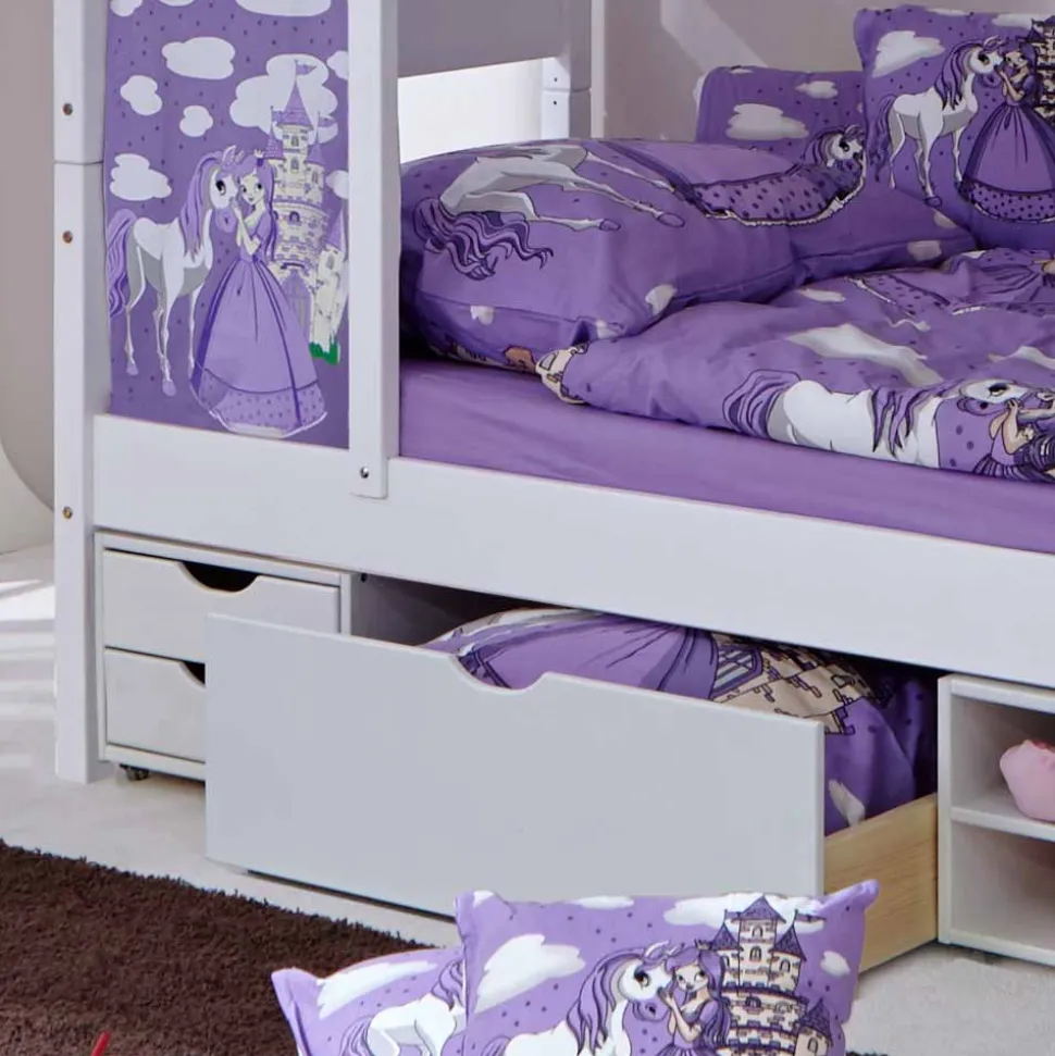 Weißes Spielbett Etuadora für Mädchen