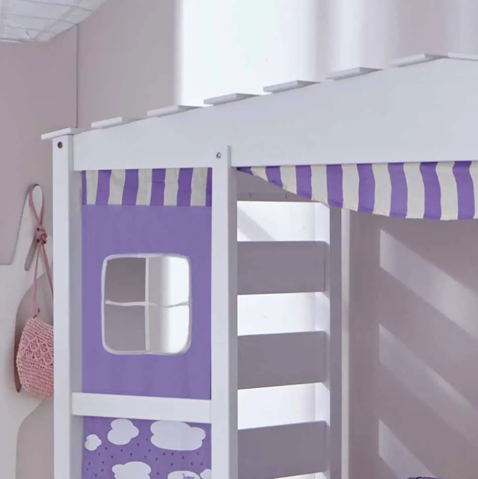 Weißes Spielbett Etuadora für Mädchen