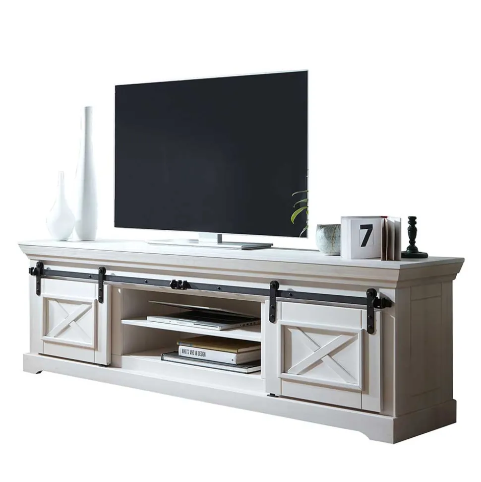 Weißes TV Board im Modern Country Style - Kuito