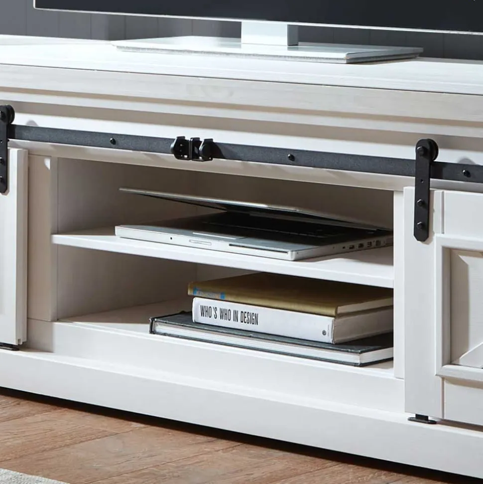 Weißes TV Board im Modern Country Style - Kuito