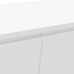 Weißes TV Lowboard mit Klappe & Schublade - Marmore