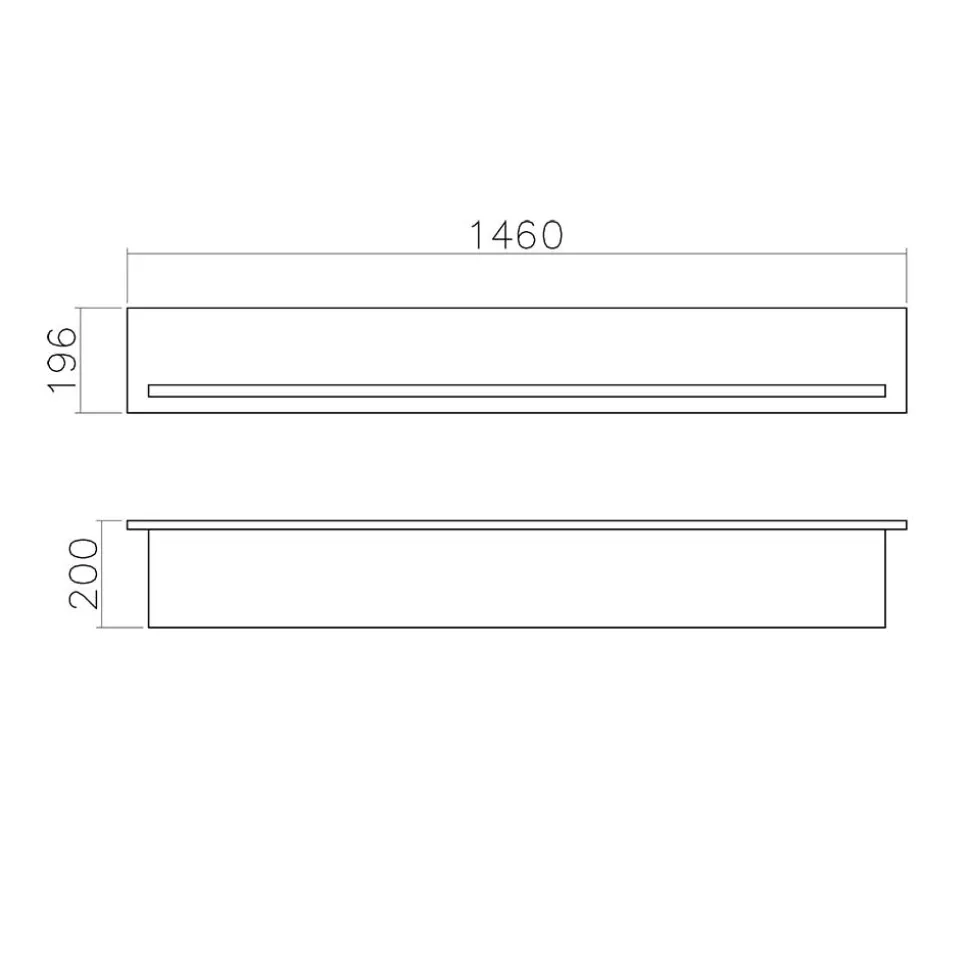 Weißes Wand Regal mit Rückwand - Diatara