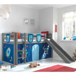 Weltraum Spielbett Hochbett in Grau - Wale