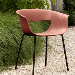 Wetterfeste Armlehnenstühle in Altrosa - Zandravo (2er Set)