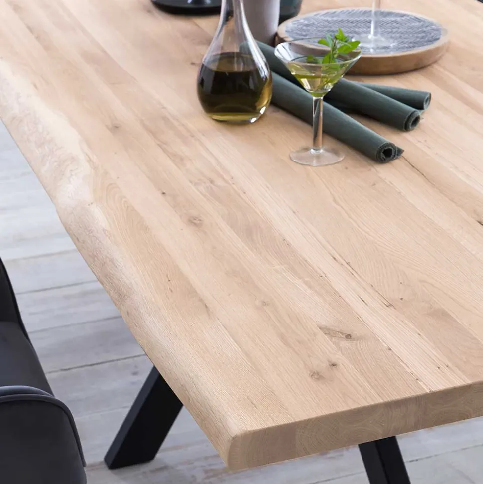 White Wash Esszimmertisch mit Baumkante - Wieza