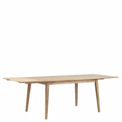 White Wash Holztisch & schwarze Stühle - Pessoa (fünfteilig)