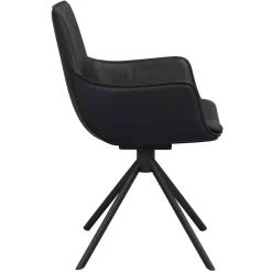 White Wash Tisch & Lederstühle - Senatau (siebenteilig)