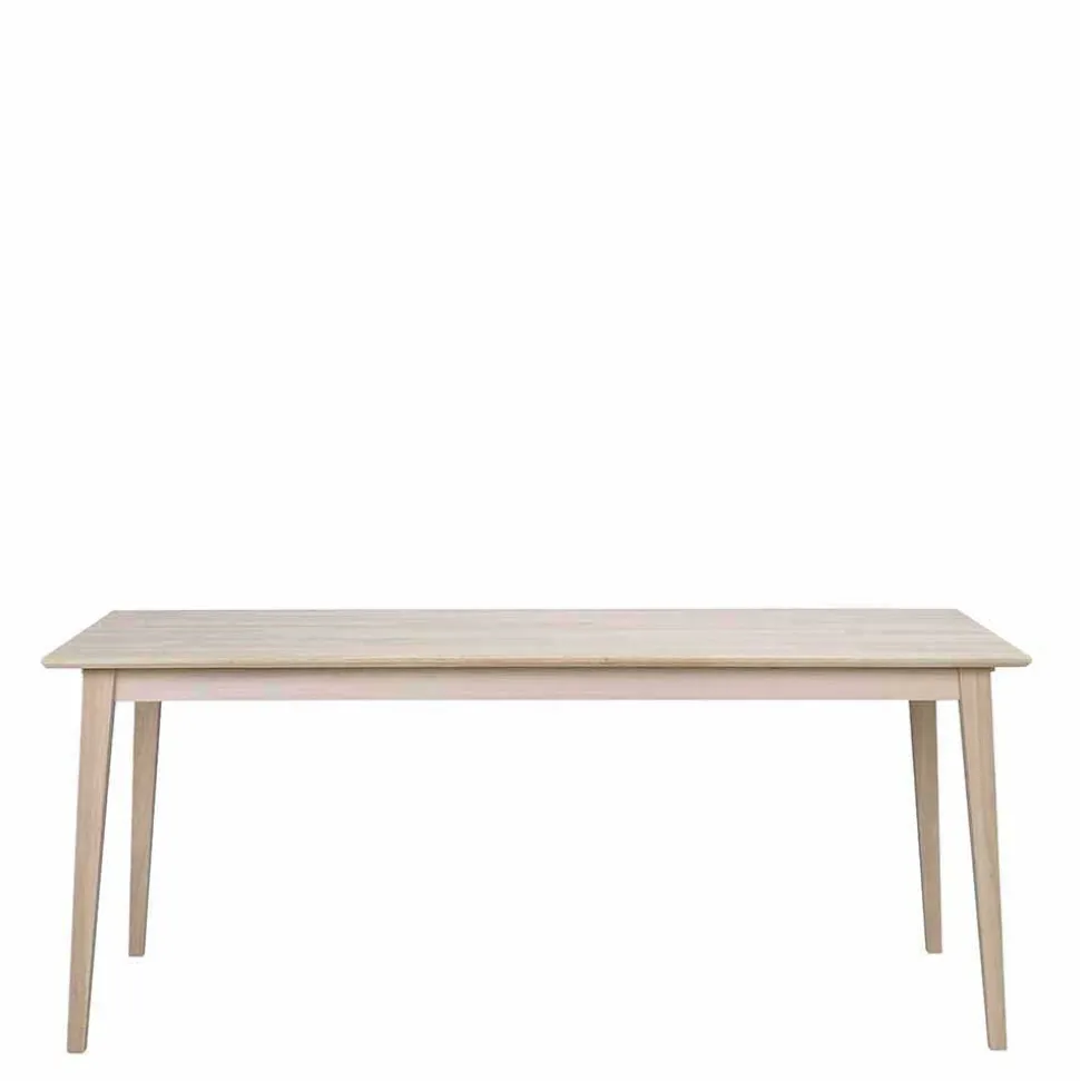 White Wash Tisch & Stühle Schwarz - Pessoa (siebenteilig)