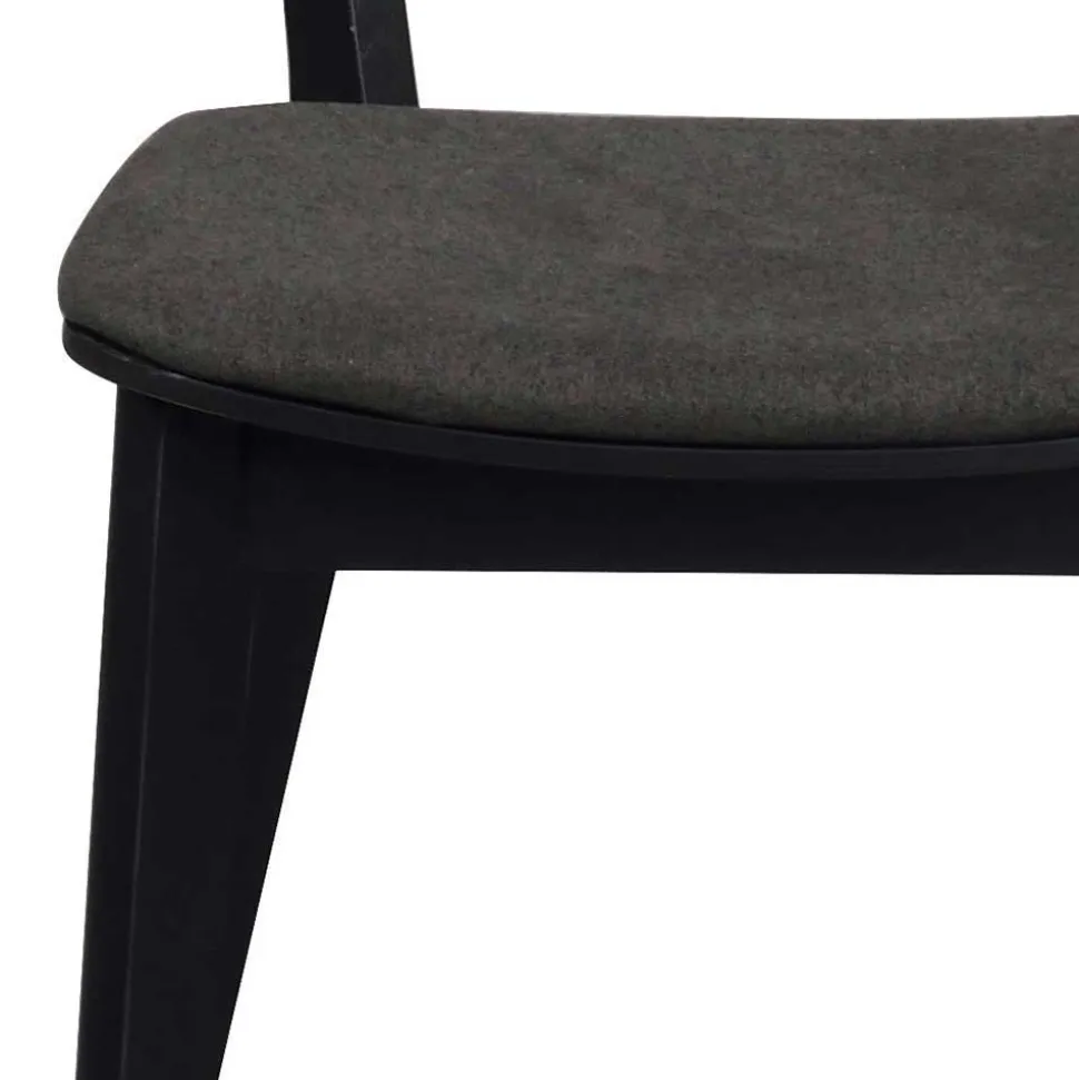 White Wash Tisch & Stühle Schwarz - Pessoa (siebenteilig)