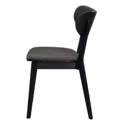 White Wash Tisch & Stühle Schwarz - Pessoa (siebenteilig)