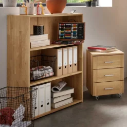 Wildeiche Aktenregal aus Massivholz - Rosenna