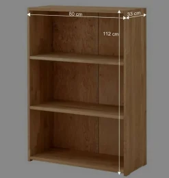 Wildeiche Aktenregal aus Massivholz - Rosenna